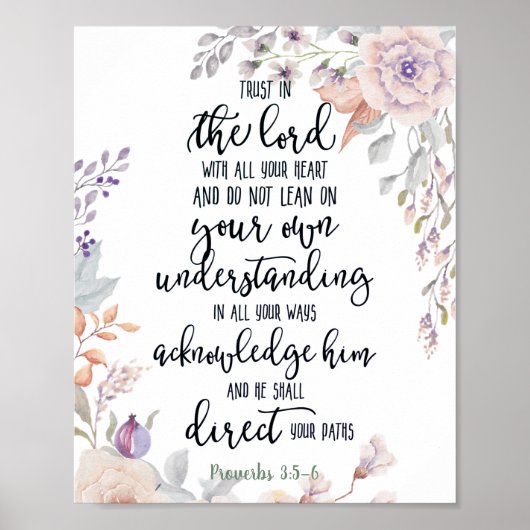 Poster Fleur de confiance dans le Seigneur (Devant)