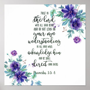 Poster Fleur de confiance dans le Seigneur