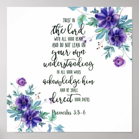 Poster Fleur de confiance dans le Seigneur (Devant)