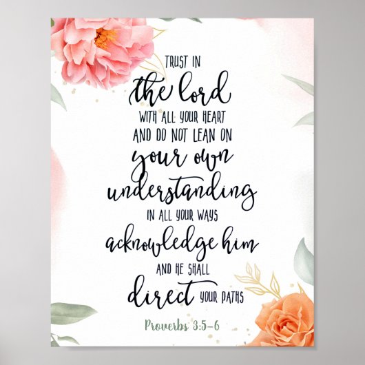 Poster Fleur de confiance dans le Seigneur (Devant)