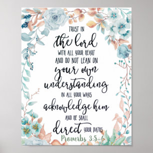 Poster Fleur de confiance dans le Seigneur