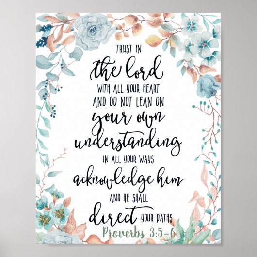 Poster Fleur de confiance dans le Seigneur (Devant)