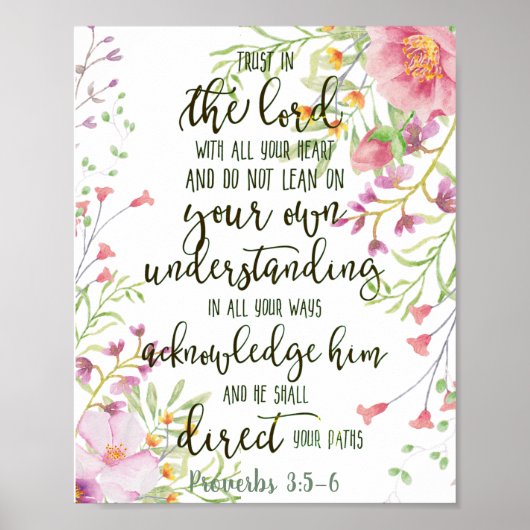 Poster Fleur de confiance dans le Seigneur (Devant)