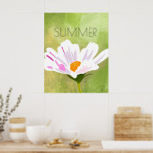 Poster Fleur de Cosmos blanc été (Cuisine)