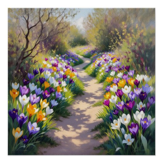 Poster Fleur de Crocus (Devant)