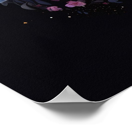 Poster Fleur de croissant doré (Coin)