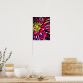Poster Fleur de Dahlia art abstrait (Cuisine)