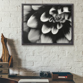 Poster Fleur de Dahlia noir et blanc
