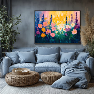 Poster Fleur de Fauvist Vibrant - Personnalisé sur le thè