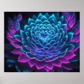 Poster Fleur de fermeture supérieure peinte 5:4 (Devant)