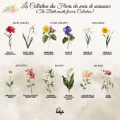 Poster Fleur de février aquarelle botanique violette