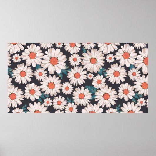 Poster fleur de fleurs sans couture, motif d'impression m (Devant)