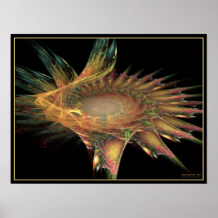 Poster fleur de fractale