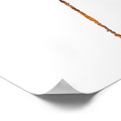 Poster Fleur de gribouillis abstraite aquarelle rouge flo (Coin)