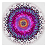 Fleur de kaléidoscope multicolore