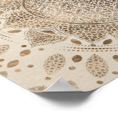 Poster Fleur de la vie à Lotus Dot Art pastel golds (Coin)