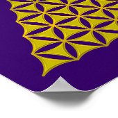 Poster Fleur de la vie / Blume des Lebens - or pyramide (Coin)