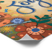 Poster Fleur de libellules Joie Florale Inspirer Inspirit (Coin)