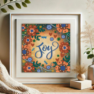 Poster Fleur de libellules Joie Florale Inspirer Inspirit