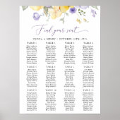 Poster Fleur de lilas, fleur jaune, plan de table de mari (Devant)
