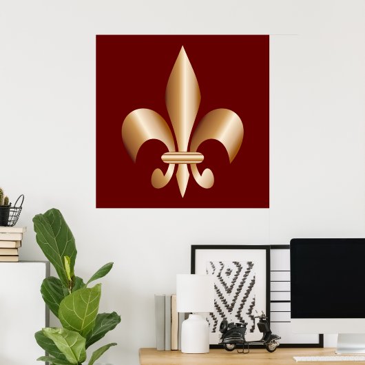 Poster Fleur de lis (Bureau à domicile)