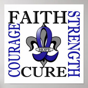 Poster Fleur De Lis 3 Colon Cancer