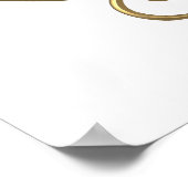 Poster Fleur de lis "3-D" d'or (Coin)