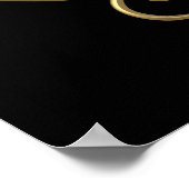 Poster Fleur de lis "3-D" d'or (Coin)