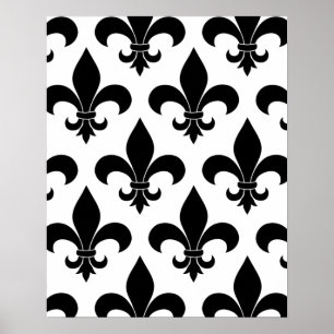 Poster Fleur de lis motif Paris