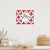 Poster Fleur de lis motif Paris (Cuisine)