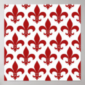 Poster Fleur de lis motif Paris (Devant)