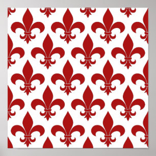 Poster Fleur de lis motif Paris