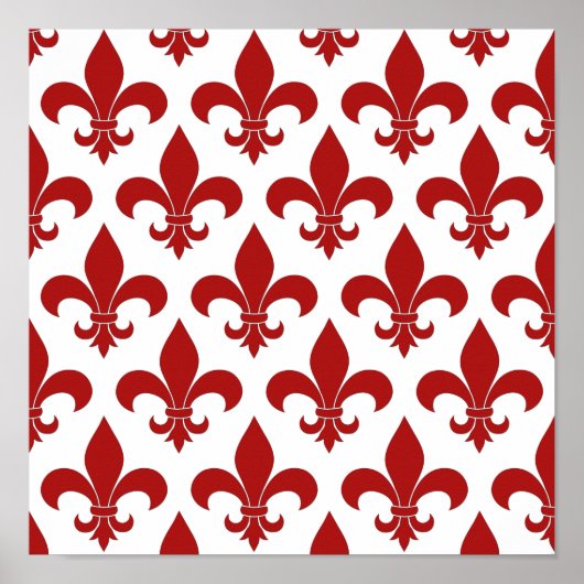 Poster Fleur de lis motif Paris (Devant)