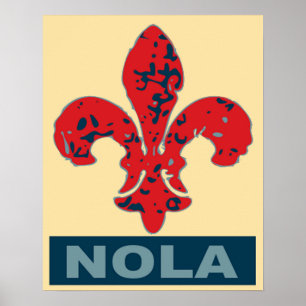Poster Fleur De Lis Nola