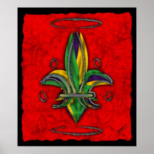 Poster Fleur de Lis Print