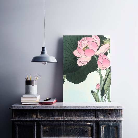 Poster Fleur de Lotus, Art vintage japonais