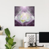Poster Fleur de lotus blanc en cristal (Bureau à domicile)