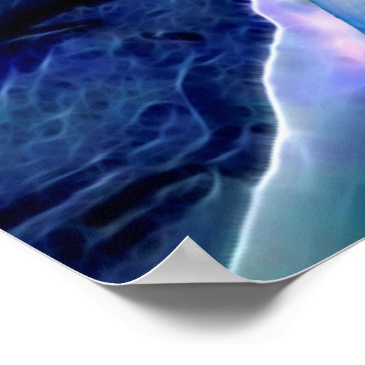 Poster Fleur de lotus bleu (Coin)