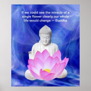Poster Fleur de Lotus de citation de Bouddha