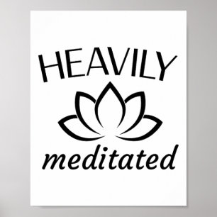 Poster Fleur de lotus de yoga zen de méditation intense