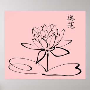 Poster Fleur de Lotus de zen