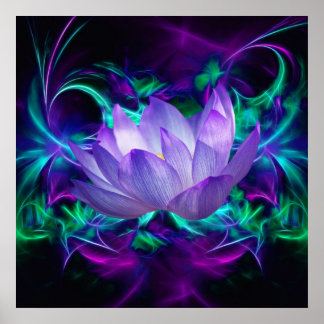 Poster Fleur de Lotus pourpre et sa signification