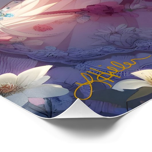 Poster Fleur de lune d'Anime (Coin)