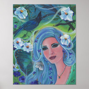 Poster Fleur de lune de fée de printemps par Renee Lavoie