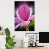 Poster fleur de magnolia rose (Bureau à domicile)