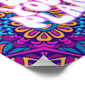 Poster Fleur De Mandala Rétro Où L'On Est Planté (Coin)