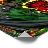 Poster Fleur de marguerites colorées Abstraites (Coin)