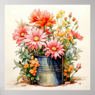 Poster Fleur de marguerites fraîchement cueillies