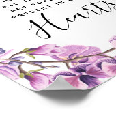 Poster fleur de mariage violette Signe de bougie de mémoi (Coin)