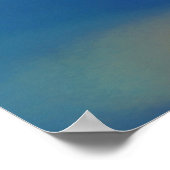 Poster Fleur de Marigold jaune orange sur bleu (Coin)